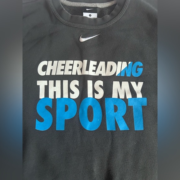 Nike Gray Sweatshirt with Cheerleading is My Sport Graphic Size Small - Picture 3 of 7